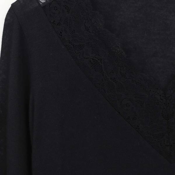 Oroblu Hemdjes en tops Oroblu cashmere  lace tshirt zwart