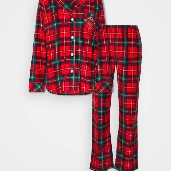 Ralph Lauren Pyjama dames Ralph Lauren ruit pyjama rood