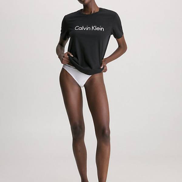 Calvin Klein Dames nachtmode overig Calvin Klein logo tshirt zwart
