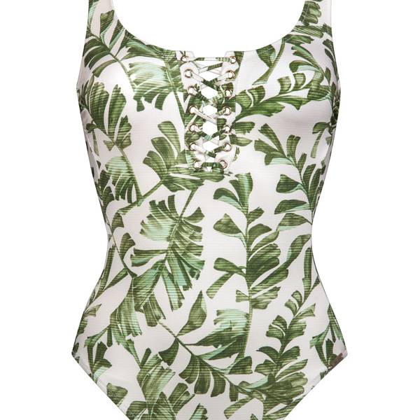 Watercult Badpak Watercult leafy breeze swimsuit groen