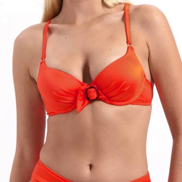 Cyell Bikini Top Cyell satin tomato bikinitop oranje