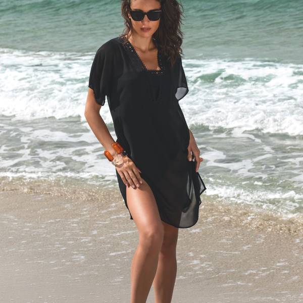 Lise Charmel Kaftan/Tuniek Lise Charmel ajourage couture tuniek zwart