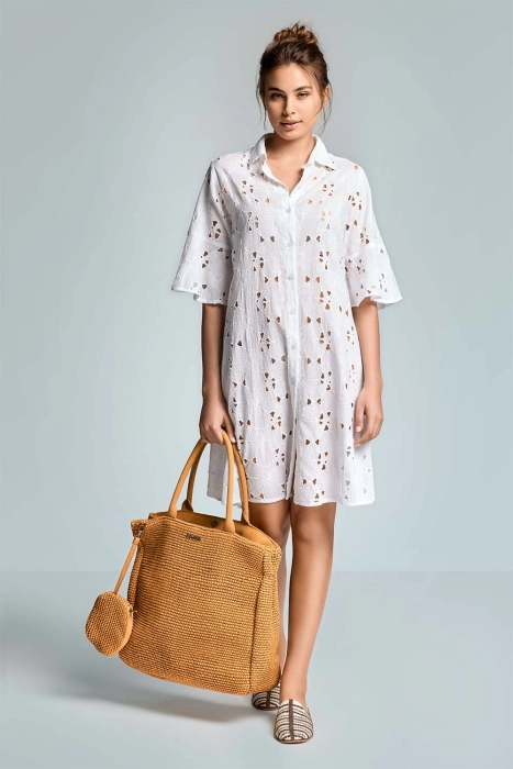 David David pizzo lase romina shirt dress