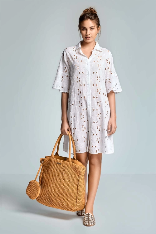 David David pizzo lase romina shirt dress